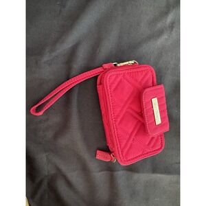 Vera Bradley Smartphone Wristlet 2.0 ID Case Microfiber Clutch Wallet 6 x 3 Pink